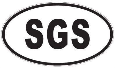 SGS - 3 Letter Initials Oval Sticker