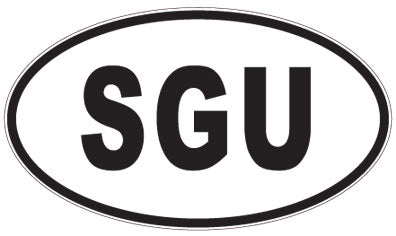 SGU - 3 Letter Initials Oval Sticker