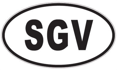 SGV - 3 Letter Initials Oval Sticker