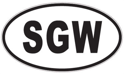 SGW - 3 Letter Initials Oval Sticker