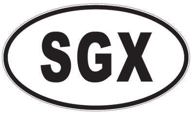 SGX - 3 Letter Initials Oval Sticker