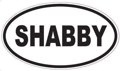 SHABBY - Oval Sticker
