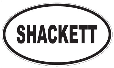SHACKETT - Oval Sticker