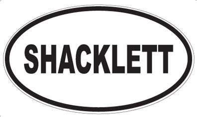 SHACKLETT - Oval Sticker