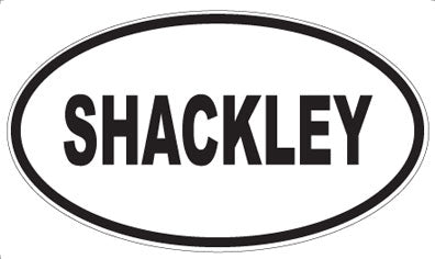 SHACKLEY - Oval Sticker