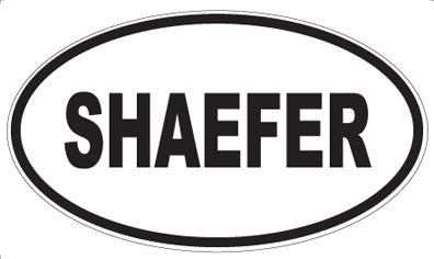 SHAEFER - Oval Sticker