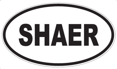 SHAER - Oval Sticker