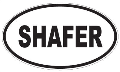 SHAFER - Oval Sticker