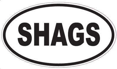 SHAGS - Oval Sticker