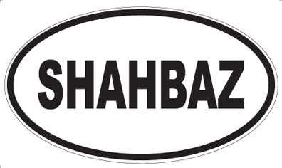 SHAHBAZ - Oval Sticker
