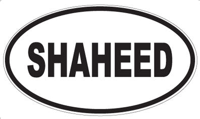 SHAHEED - Oval Sticker
