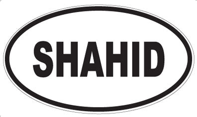 SHAHID - Oval Sticker