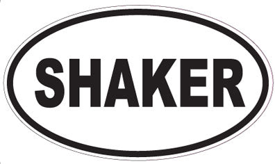 SHAKER - Oval Sticker