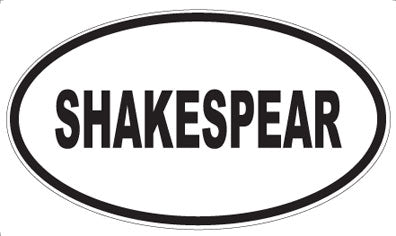 SHAKESPEAR - Oval Sticker