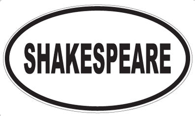 SHAKESPEARE - Oval Sticker