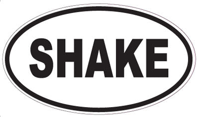 SHAKE - Oval Magnet