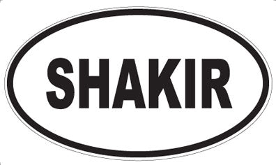 SHAKIR - Oval Sticker