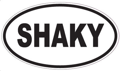 SHAKY - Oval Sticker