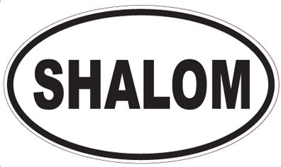 SHALOM - Oval Sticker