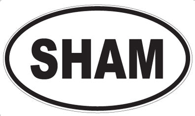 SHAM - Oval Sticker