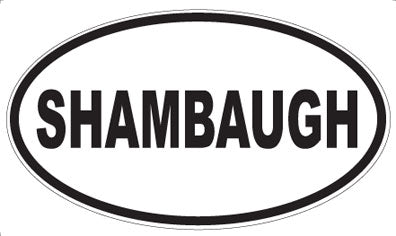 SHAMBAUGH - Oval Sticker