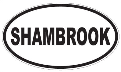 SHAMBROOK - Oval Sticker