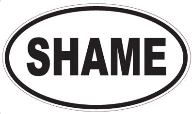 SHAME - Oval Sticker