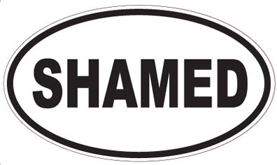 SHAMED - Oval Sticker