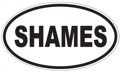 SHAMES - Oval Sticker