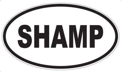 SHAMP - Oval Sticker