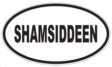 SHAMSIDDEEN - Oval Sticker