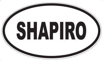 SHAPIRO - Oval Sticker