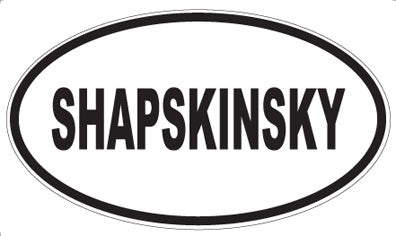 SHAPSKINSKY - Oval Sticker