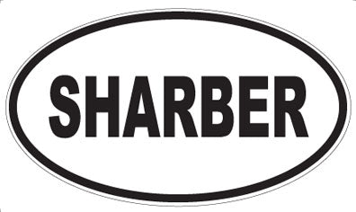 SHARBER - Oval Sticker