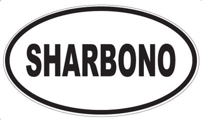 SHARBONO - Oval Sticker