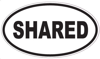SHARED - Oval Sticker