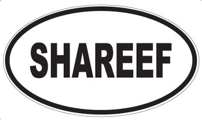 SHAREEF - Oval Sticker