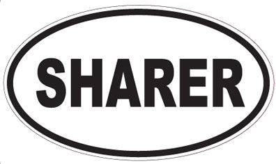 SHARER - Oval Sticker
