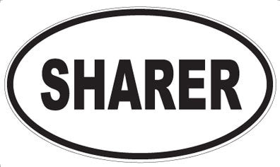 SHARER - Oval Magnet