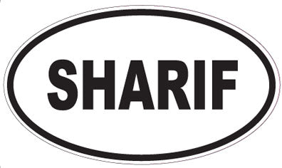 SHARIF - Oval Sticker