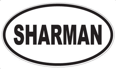 SHARMAN - Oval Sticker