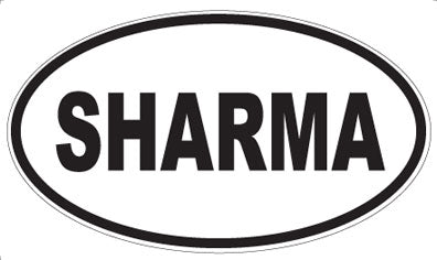 SHARMA - Oval Magnet
