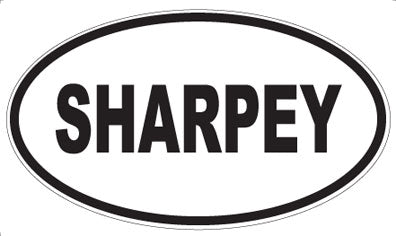 SHARPEY - Oval Sticker