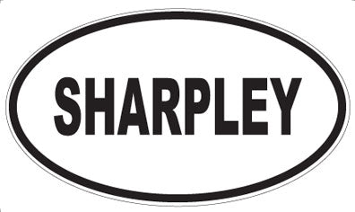 SHARPLEY - Oval Sticker