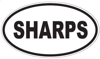 SHARPS - Oval Sticker