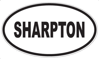 SHARPTON - Oval Sticker