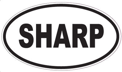 SHARP - Oval Magnet