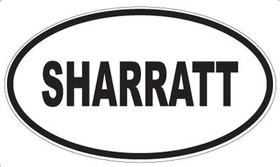 SHARRATT - Oval Sticker