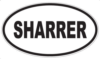 SHARRER - Oval Magnet