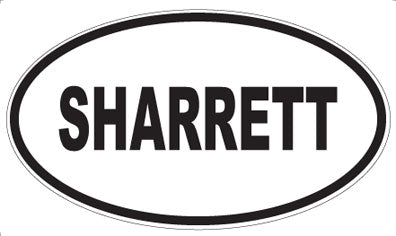 SHARRETT - Oval Magnet